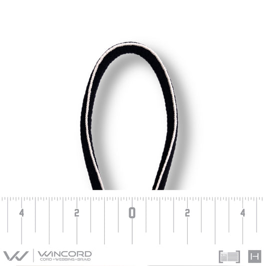 OVAL WOVEN | #1150 | BLACK/WHITE PIPING