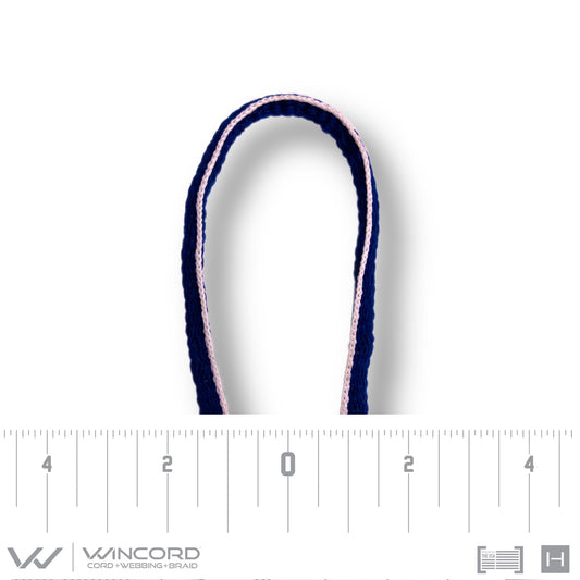 OVAL WOVEN | #1150 | NAVY/WHITE PIPING