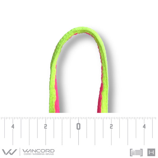 OVAL WOVEN | #1150 | NEON YELLOW/NEON PINK STRIPE