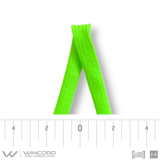 FLAT TUBULAR BRAID | #5653 | NEON GREEN