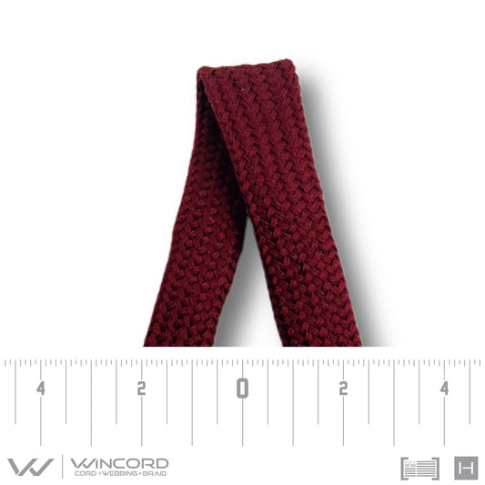 FLAT TUBULAR BRAID | #10074 | MAROON