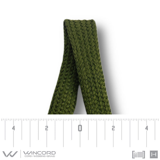 FLAT TUBULAR BRAID | #10074 | OLIVE