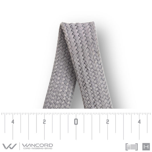 FLAT TUBULAR BRAID | #10074 | ULTRA GREY