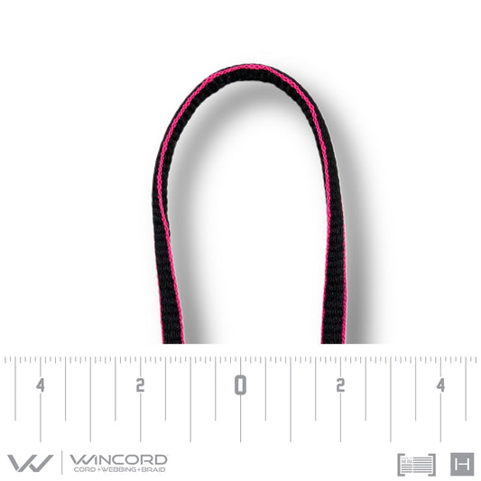 OVAL WOVEN | #1150 | BLACK/NEON FUCHSIA PIPING