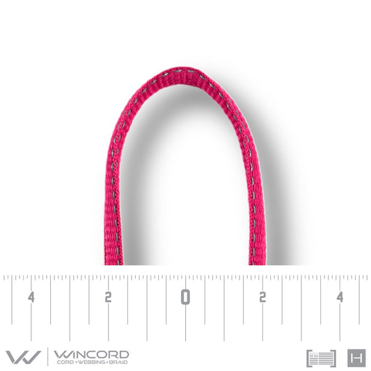 REFLECTIVE OVAL WOVEN | #1150R | NEON FUCHSIA